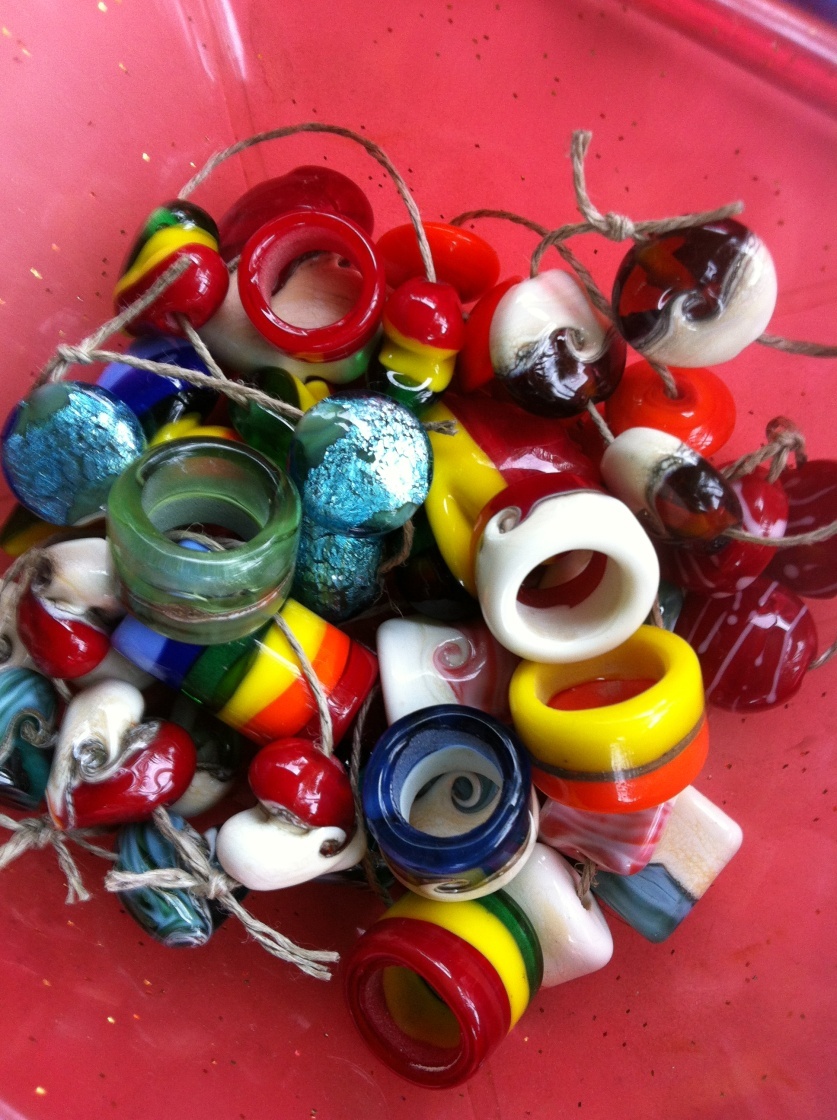 Gorgeous Glass Beads Made in Placencia, Belize For Jewelry & For Dread  Locks